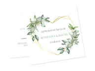 Kartki okolicznościowe i zaproszenia - Zaproszenie personalizowane na ślub z kopertą - 6 szt. - miniaturka - grafika 1
