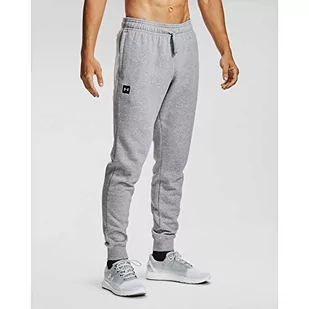Under Armour Under Armour Męskie wygodne i ciepłe spodnie treningowe dla mężczyzn, męskie spodnie sportowe z luźnym dopasowaniem Rival Fleece Jogging szary Mod Gray Light Heather / / Onyx White (011) L 1357128-011-Large - Spodenki męskie - miniaturka - grafika 1