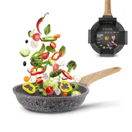 Patelnie - PATELNIA INDUKCJA GAZ TRWAŁA PATELNIA granitowa NON-STICK 20cm Brown Flint Starke Pro - miniaturka - grafika 1