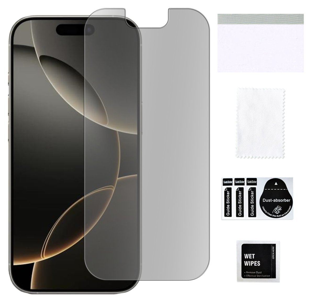 Szkło hybrydowe matowe do IPHONE 16 PRO szybka ochronna na ekran 9H