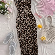 Sukienki - TEMU Sukienka Midi Bez Ramiączek w Kwiaty - Styl Greckiej , Dopasowana A-Line z na Rurce, Biała/Czerwona/Różowa/Żółta/Zielona z Kwiatowym Dołem, - miniaturka - grafika 1