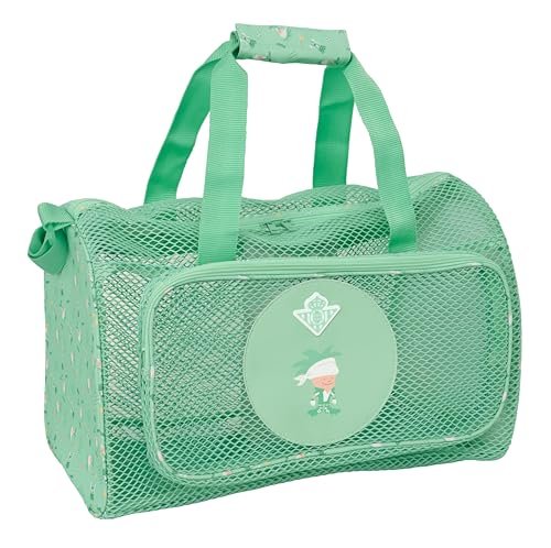 REAL BETIS - Torba plażowa, plecak, idealny dla dzieci w różnym wieku, wygodna i wszechstronna, jakość i wytrzymałość, 47 x 27 x 26 cm