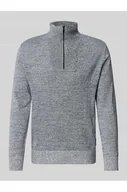 Bluzy męskie - Bluza z kołnierzem o kroju regular fit z czystej bawełny - Tom Tailor Denim - miniaturka - grafika 1