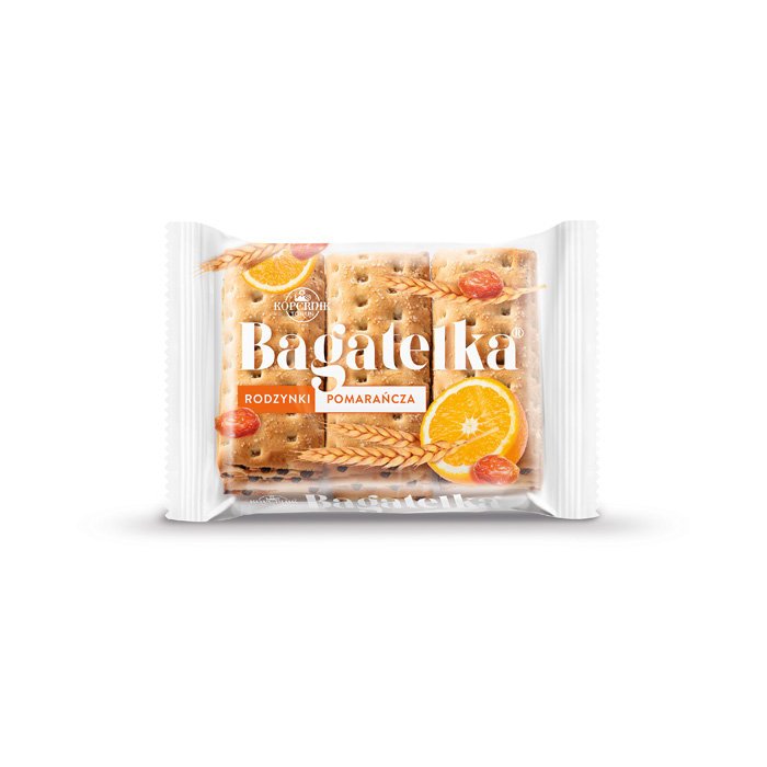 Kopernik Bagatelka Ciasteczka rodzynki pomarańcza 135 g