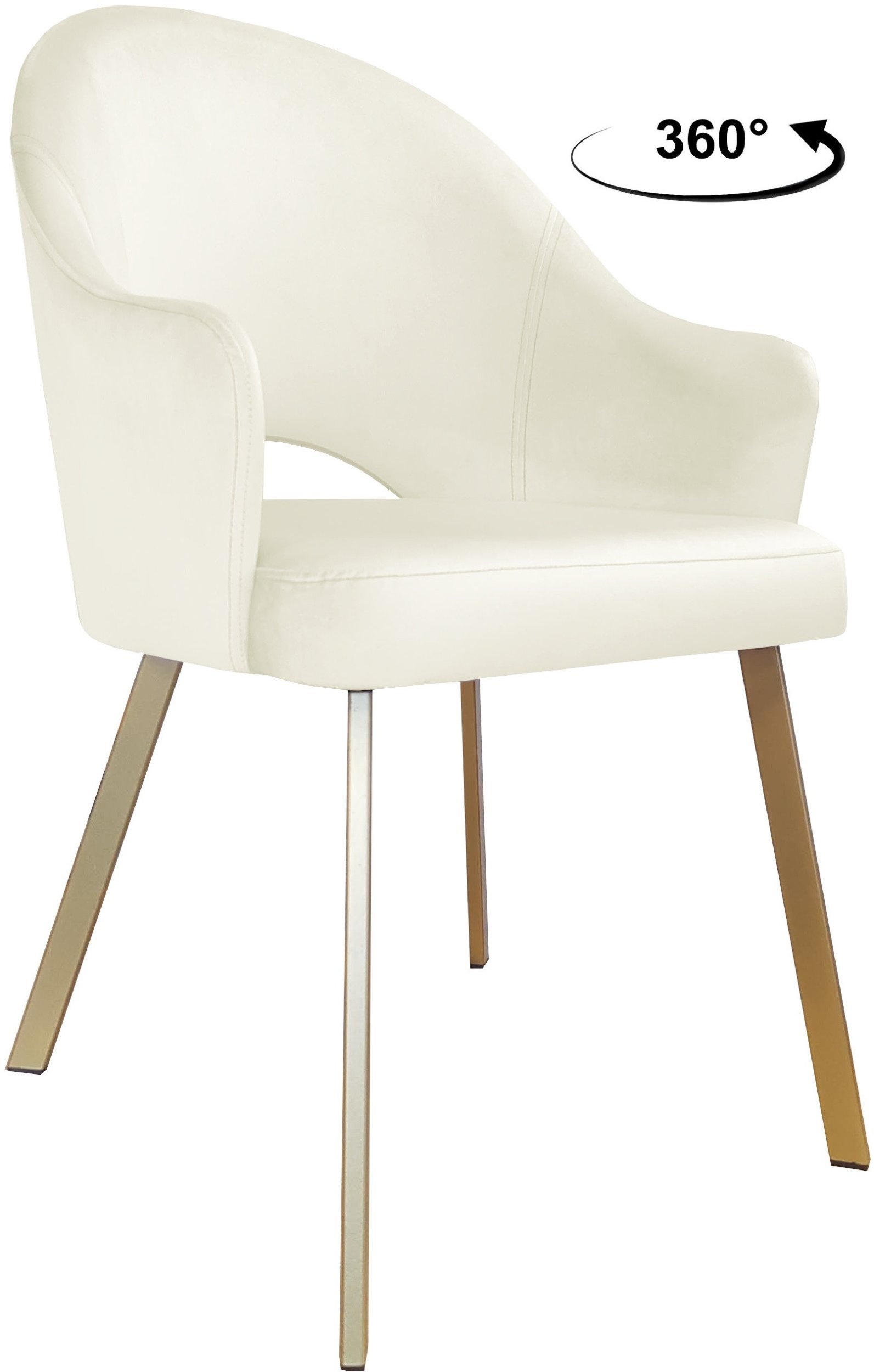 Krzesło obrotowe Velvet podstawa Profil złota MG50