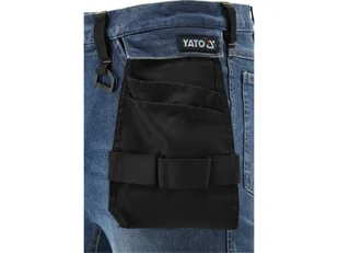 SPODNIE ROBOCZE MONTERSKIE STRETCH JEANS DARK BLUE ROZM. M - Odzież robocza - miniaturka - grafika 7