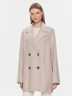 Płaszcze damskie - IVY OAK Płaszcz wełniany IO111082 Beżowy Regular Fit - miniaturka - grafika 1