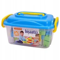 Klocki - Klocki konstrukcyjne zestaw 62 el. plastikowe Domek i pojazdy Polesie - miniaturka - grafika 1