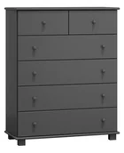 Komody - Komoda sosnowa drewniana nr10 g42 szara - miniaturka - grafika 1