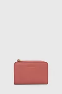 Portfele - Coccinelle portfel skórzany damski kolor różowy - miniaturka - grafika 1