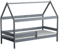Łóżka dla dzieci i młodzieży - Szare łóżko dla dziecka w kształcie domku G1-M64 - miniaturka - grafika 1