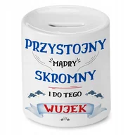 Skarbonki - Skarbonka Dla Wujka na Urodziny Imieniny Prezent z Nadrukiem ze Zdjęciem + Opakowanie na prezent (wzór 04) - miniaturka - grafika 1