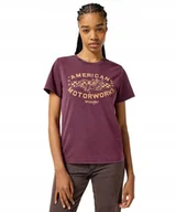 Koszulki i topy damskie - T-shirt Wrangler REGULAR TEE 112356447 Italian Plum S - miniaturka - grafika 1