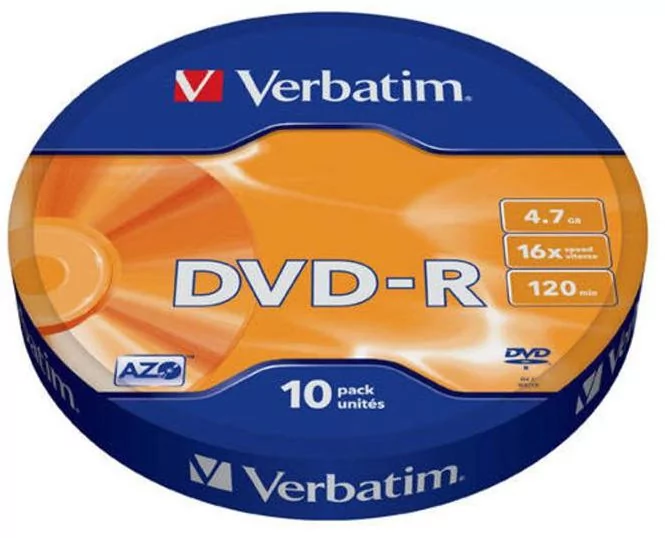 Verbatim DVD-R 4.7GB x16 szpindel 10 szt