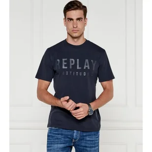 Replay T-shirt Regular Fit - Koszulki męskie - miniaturka - grafika 1