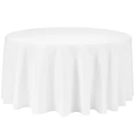 Obrusy i serwetki - obrus stół okrągły gastronomiczny bankietowy 260cm BIAŁY - miniaturka - grafika 1