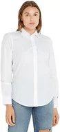 Koszule damskie - Tommy Hilfiger Koszula damska FIL Regular LS Casual, Th Optic White, 44, Th Optic White, 70 - miniaturka - grafika 1
