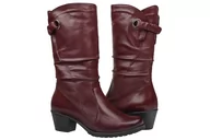 Kozaki damskie - Kozaki AXEL Comfort 4293 H Rubin Bordowe ocieplane na Haluksy Kosela Medic 9293 - miniaturka - grafika 1