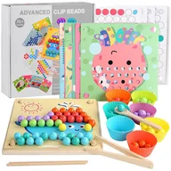 Zabawy w naśladowanie dorosłych - Układanka Mozaika Koraliki Kulki Puzzle ZA4438 - miniaturka - grafika 1