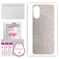 Szkła hartowane na telefon - Folia naklejka skórka strukturalna na TYŁ do Cubot P60 -  Tkanina Denim Szary - apgo SKINS - miniaturka - grafika 1