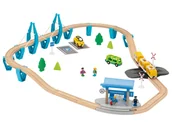 Zabawki kreatywne - Lupilu Drewniana kolejka Straż Pożarna / Pociąg Pasażerski / Farma Stacja kolejowa - miniaturka - grafika 1