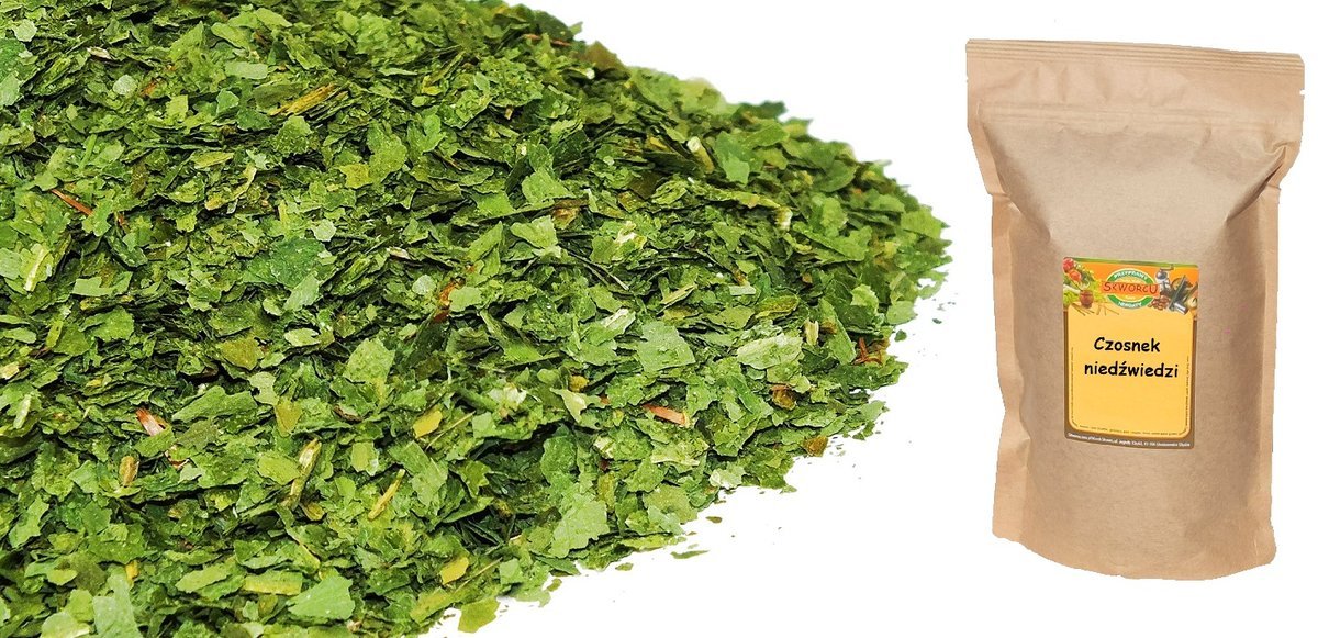 Czosnek niedźwiedzi 1 kg ziele suszone MEGA PAKA od Skworcu