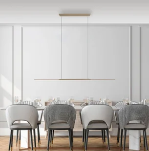 Lampa wisząca LED PURE Powierzchnia, brąz 125 cm aluminium 3000 K - Lampy sufitowe - miniaturka - grafika 1