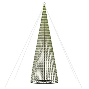 Stożkowa choinka z lampek, 1544 zimnych białych LED, 500 cm Lumarko! - Oświetlenie świąteczne - miniaturka - grafika 6