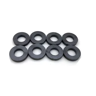 TEMU Zestaw 8 magnesów neodymowych 35*18*6mm, Okrągłe pierścienie z tlenku żelaza do nakrętek butelek perfum, głośników i klaksonów, Magnetyczne - Inne - miniaturka - grafika 1