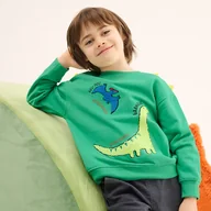 Bluzy dla chłopców - Cool Club, Bluza chłopięca, zielona - miniaturka - grafika 1