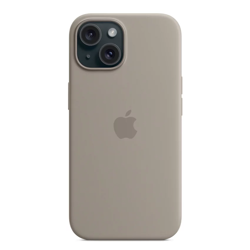 Apple Silicone Case etui z MagSafe do iPhone 15 (popielaty brąz)