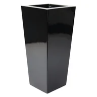 Donice - Cermax Osłonka doniczki Quattro 35x35 cm czarna - miniaturka - grafika 1