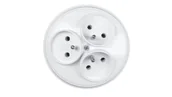 Gniazdka elektryczne - Timex elektro ECO Gniazdo potrójne z/u /montaż w PK60/ białe PT-36C PT-36C BI - miniaturka - grafika 1