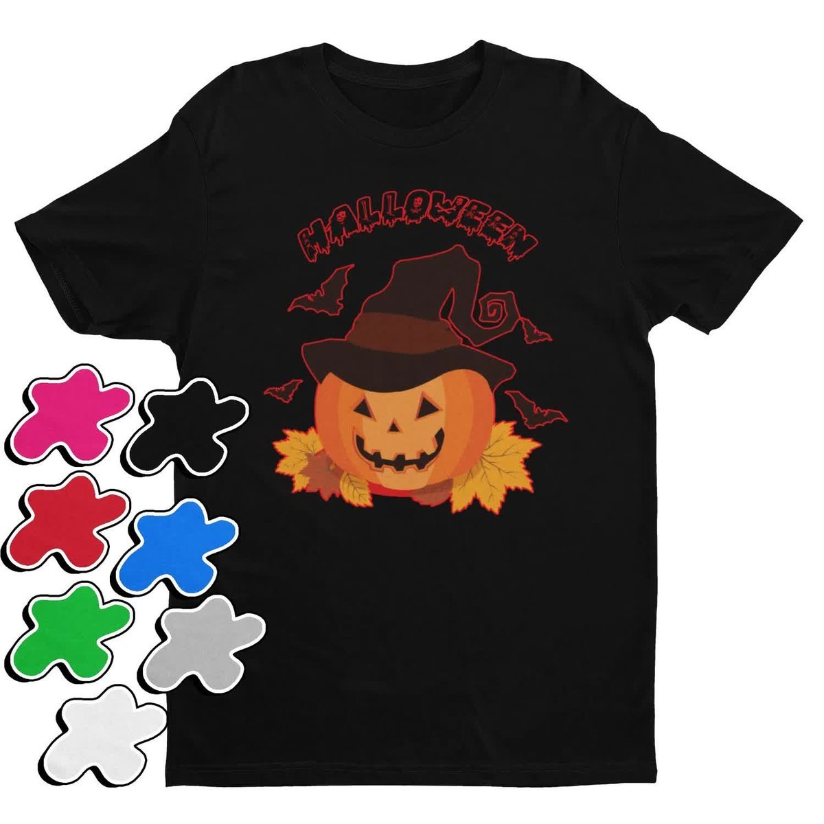 Koszulka T-Shirt Dziecięca Z Nadrukiem Halloween Prezent -L 146-152