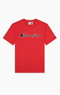 Męski t-shirt basic CHAMPION CREWNECK T-SHIRT - czerwony - Koszulki sportowe męskie - miniaturka - grafika 1