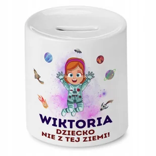 Skarbonka 330 ml Dla Wiktorii Córki Dziecka z Nadrukiem ze Zdjęciem - Skarbonki - miniaturka - grafika 1