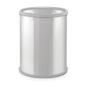 Kosze biurowe - Alda Wewnętrzny kosz do biura na śmieci, śmietnik, 7 l, lakierowany biały 607E - miniaturka - grafika 1