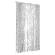 Zasłony - vidaXL Zasłona muchowa szara 100x200 cm szenilowa - miniaturka - grafika 1