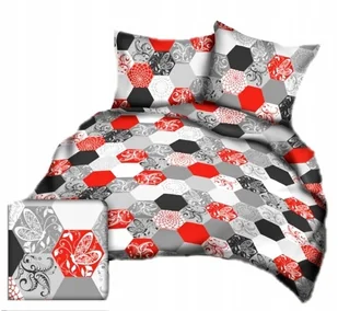 pościel bawełna lux 180x200 + 2 poszewka B 324-3 plastry miodu czerwone - Pościel pościel bawełna lux 180x200 + 2 poszewka B 324-3 plastry miodu czerwone - Pościel - miniaturka - grafika 1