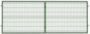 Bramy garażowe - Brama ogrodzeniowa panelowa dwuskrzydłowa zielona, 150x400 cm - miniaturka - grafika 1