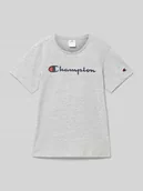 Koszulki dla chłopców - T-shirt z nadrukiem z logo - miniaturka - grafika 1