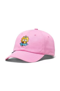 Czapki damskie - Herschel czapka bawełniana X The Simpsons kolor różowy z aplikacją - grafika 1