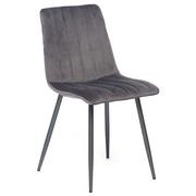Krzesła - Krzesło welurowe do kuchni, salonu, 44x51x89 cm, ciemny szary - miniaturka - grafika 1