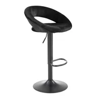 Taborety i hokery - Czarny tapicerowany barowy hoker loft F2-Z46 - miniaturka - grafika 1