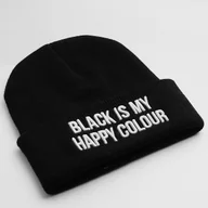 Czapki damskie - Czapka Zimowa Holy Blvk Black Is My Happy Colour Beanie - miniaturka - grafika 1