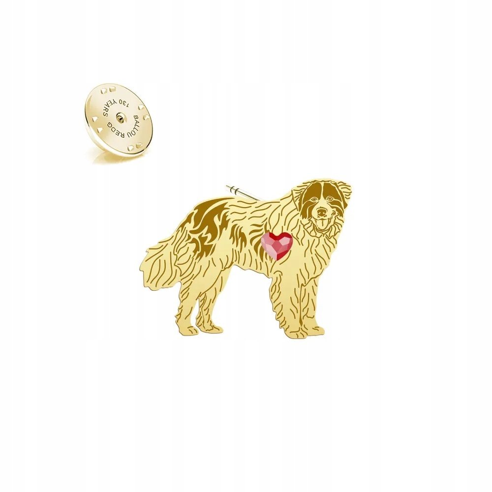 Wpinka Złota Bośniacko-Chorwacki Pies Pasterski 925 Prezent DEDYKACJA