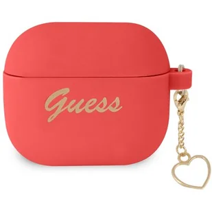 Etui Guess do AirPods 3 cover czerwony/red Silicone Charm Heart Collection - Akcesoria do słuchawek - miniaturka - grafika 1