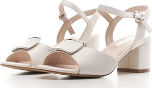 Sergio Leone Eleganckie sandały damskie Sergio Leone DSK806PE perłowe 39 - Sandały damskie - miniaturka - grafika 1