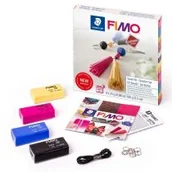 Masy plastyczne - STAEDTLER Fimo Leather Breloczek 4x25g + akcesoria - Staedtler - miniaturka - grafika 1