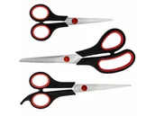 Nożyczki - 3X Nożyczki Uniwersalne Szkolne Biurowe Zestaw - miniaturka - grafika 1